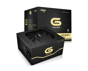 愛(ài)國(guó)者（aigo）G5直線版 額定500W 電腦主機(jī)箱臺(tái)式機(jī)寬幅電源靜音峰值600W