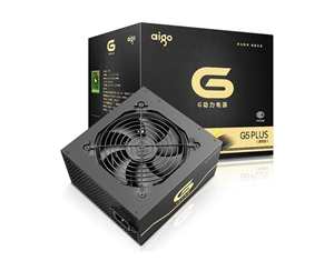 愛國(guó)者（aigo）G5plus直線版 額定500W 電腦主機(jī)箱臺(tái)式機(jī)寬幅電源靜音峰值600W