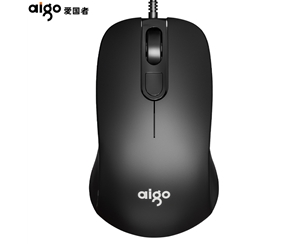 (aigo)愛國者Q21黑色 有線鼠標(biāo) 筆記本臺式機鼠標(biāo)