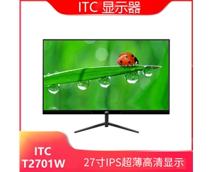 ITC顯示器 T2701W 27寸 75HZ/黑色/平面無邊框V型底座 VGA+HDMI+AUDIO